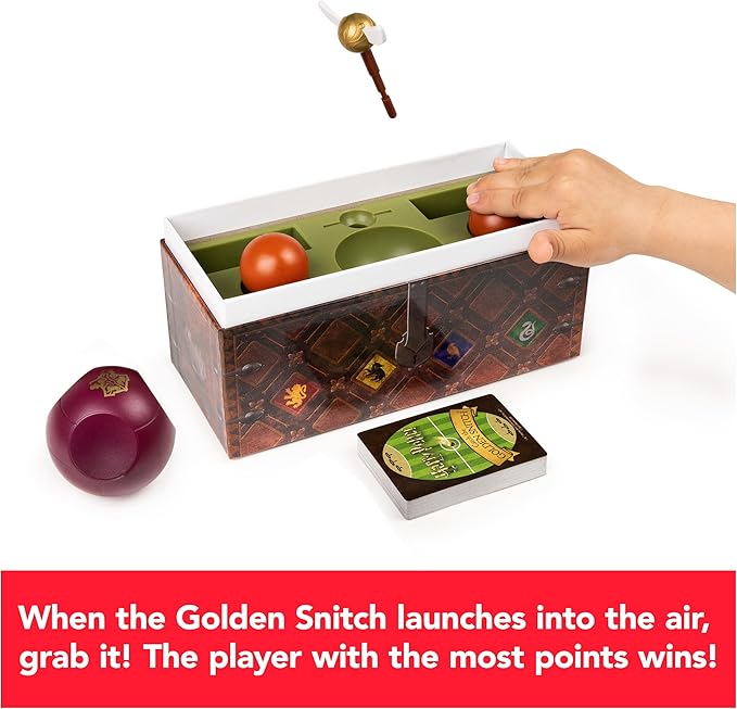 Harry Potter Catch The Golden Snitch, A Quidditch Board Game for Witches, Wizards and Muggles, Family Game Ages 8 & up