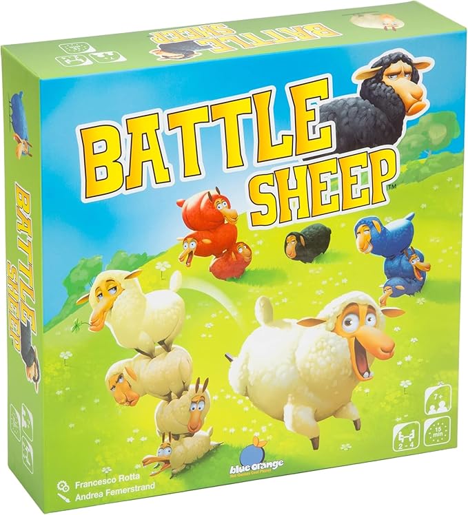 Tabletop Strategy Game, Area Control Board Game, for Kids Teens Family Adults Couples Game Nights, 2-4 Players, Ages 7+, Battle Sheep by Blue Orange Games
