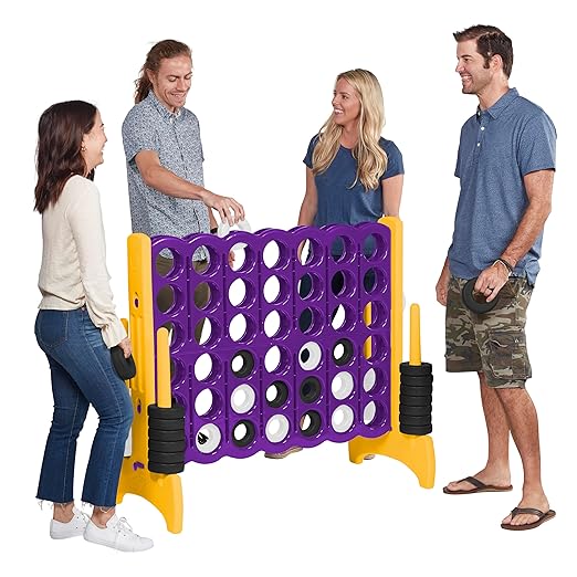 ECR4Kids Jumbo 4-To-Score, Giant Game, Purple/Gold