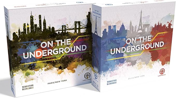 On The Underground: Paris/New York - Train Route Building, Strategy Board Game, 2 City Maps, Family Game, Ages 14+, 2-5 Players, 60 Min