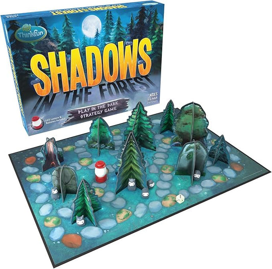 ThinkFun Shadows in The Forest - Unique Play-in-The-Dark Board Game | Ideal for Kids and Adults | Stimulating Brain Teaser | Innovative Gameplay