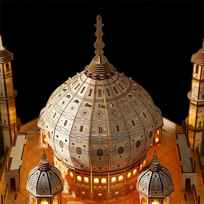 3D Wooden Puzzles Persian Love Palace Kits Includes Light Strip, Brainteaser and Puzzle for Halloween/Birthday,Gifts for Adults and Teens to Build Combination