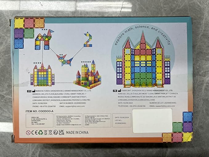 Magnetic Tiles Kids Toys STEM Magnet Toy for Toddler Magnetic Blocks Building Preschool Learning Sensory Montessori Toys for 3+ Year Old Boys and Girls, Safe Creativity Toddler Kids Toy 40PCS