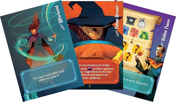 AEG Whirling Witchcraft | Use Recipes, Generate Magical Ingredients & Overflow Opponent's Cauldron | Halloween Board Game | 2-5 Players | Ages 10+