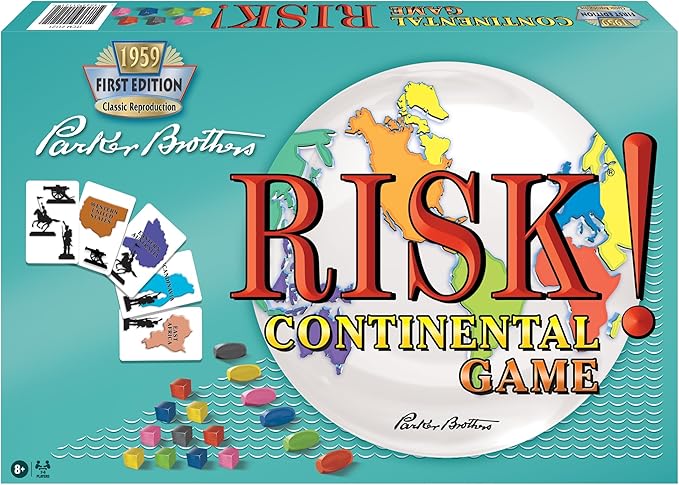 Risk 1959 The Classic Reproduction of Risk with Original Artwork and Components by Winning Moves Games USA, the World Domination and Strategy Battle Game for 2 to 6 Players, Ages 8+