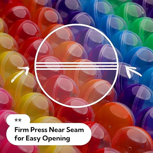 Capsule Vending Machine Translucent Round Capsules Empty 25 pcs 2.6 inch - Gumball Machine Capsules Bulk Claw Machine Refills Easter Basket Stuffers Birthday Gifts Pinata Stuffers DIY Craft Supplies