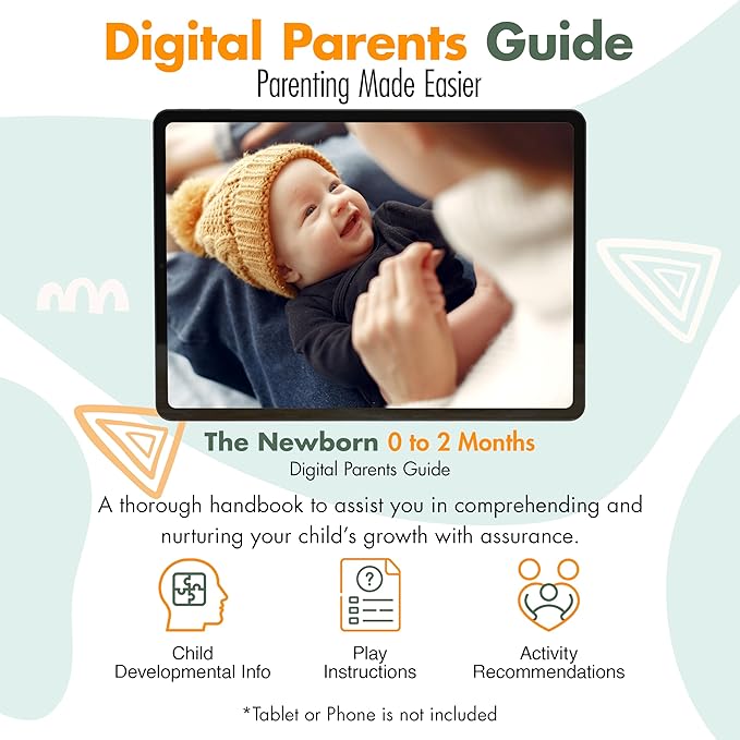 Newborn Montessori Toy Set 0-2 Month Infant Toys Black and White Book, Stroller Rattle, Organic Swaddle, High Contrast Flash Cards Elephant Animal Tummy Time