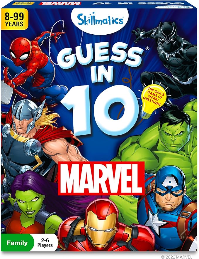 Skillmatics Guess in 10 Marvel, Perfect for Boys, Girls, Kids, Teens, Adults Who Love Card Games, Board Games, Toys, Avengers, Spiderman, Iron Man, Gifts for Ages 8, 9, 10 and Up