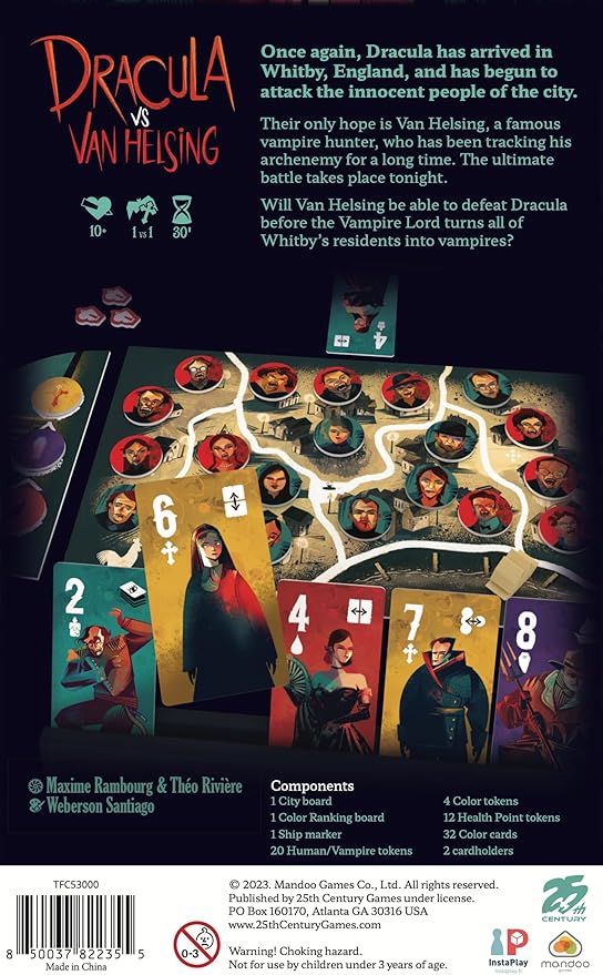 Dracula vs Van Helsing, Two Player Game, Save The Town from The Evil Count - 25th Century Games