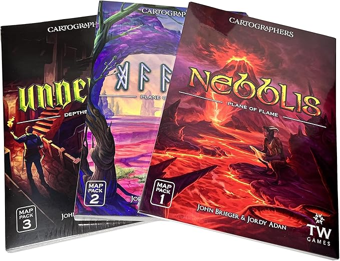 Cartographers Map Pack Collection - Expansion Map Set Contains Nebblis, Affril & Undercity, Ages 10+, 1-75 Players, 30-45 Minutes