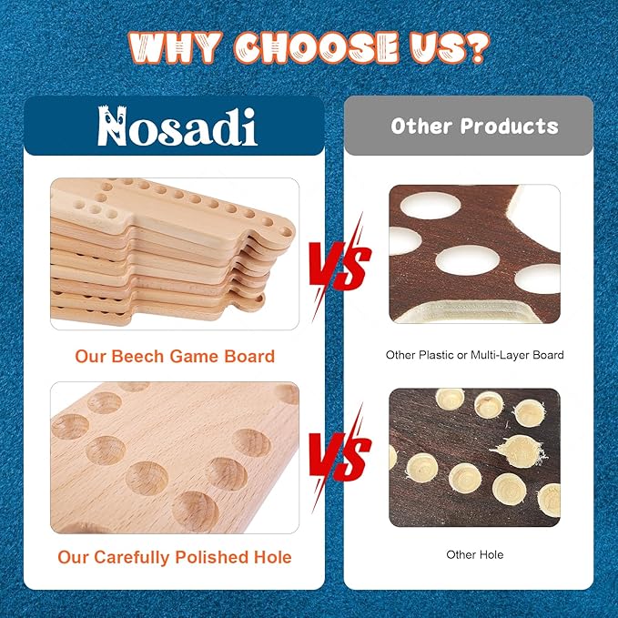 Jokers and Marbles Board Game,Real Beech Wooden Marble Game for 2-8 Player,Best Family Board Game for Game Nights,Holidays and Casual Social Gatherings