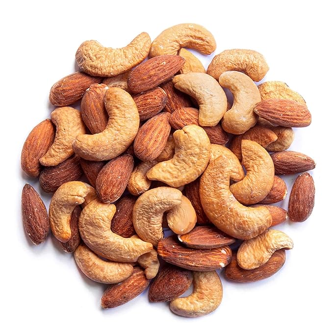 Food to Live - Dry Roasted Almonds and Cashews Mix, 1 Pound – Unsalted Oven Roasted Nuts, Protein Rich Trail Mix, Healthy Vegan Snack, No Oil Added