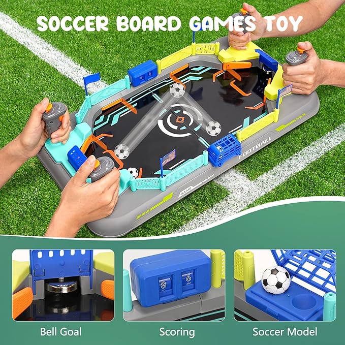 Mini Foosball Games for Kid Age 3-5 6-8, Soccer Board Games, Soccer Toys Indoor Game Room Birthday Party Gifts for 3 4 5 6 7 8 9 10 11 12 Years Old Boys Girls
