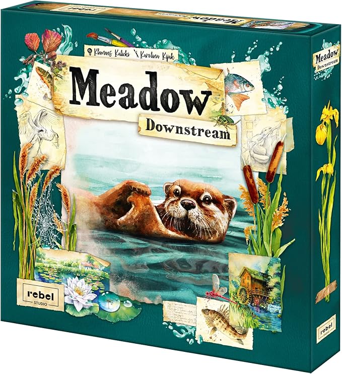 Meadow Downstream Board Game EXPANSION | Strategy Adventure Nature Fun Family for Adults and Kids Ages 10+ 1-4 Players Avg. Playtime 60-90 Minutes Made by Rebel,(REBMEAD3)