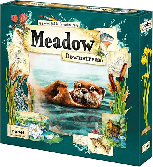 Meadow Downstream Board Game EXPANSION | Strategy Adventure Nature Fun Family for Adults and Kids Ages 10+ 1-4 Players Avg. Playtime 60-90 Minutes Made by Rebel,(REBMEAD3)