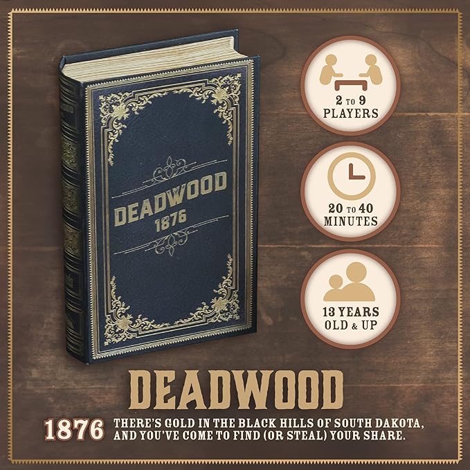 Facade Dark Cites Series Board Game of Strategy, Deceit, and Luck - Card Game for Teens Adults and Family - Deadwood 1876