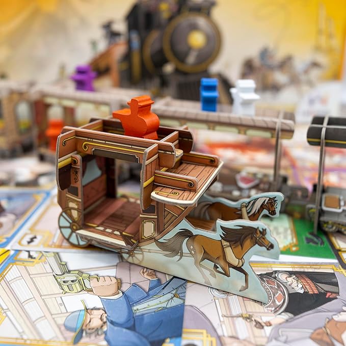 Colt Express BIG BOX - Wild West Adventure Board Game, Strategy Game for Kids & Adults, 2-9 Players, 40 Min Playtime, Ludonaute