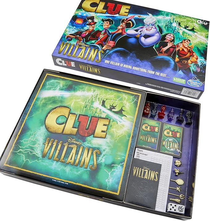 Hasbro Gaming Clue: Disney Villains Edition Board Game for Kids Ages 8+, 2-6 Players (Amazon Exclusive)