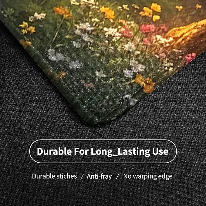 MTG Playmat- Stitched Edges Forest TCG Playmat-Non-Slip Landscape Play Mat Smooth Surface Rubber Base Board Game Mousepad 24x14 inches for Trading Card Game Playing with Storage Bags