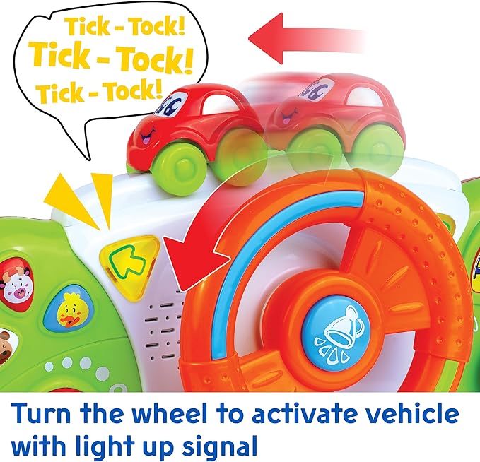 My First Baby Stroller Toy, Toddler Steering Driving Wheel, Car Seat Educational Learning Driver Toys, Pretend Drive Dashboard, Infant Baby Preschool Gift 6 7 8 9 10 11 12 Month 1 Year Old