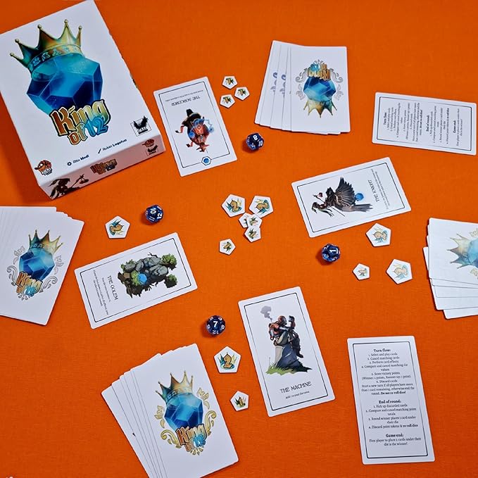 King of 12 Board Game - Conquer The Kingdom and Claim The Throne! Strategy Game, Family Game for Kids and Adults, Ages 10+, 2-4 Players, 20-40 Minute Playtime, Made by Lucky Duck Games