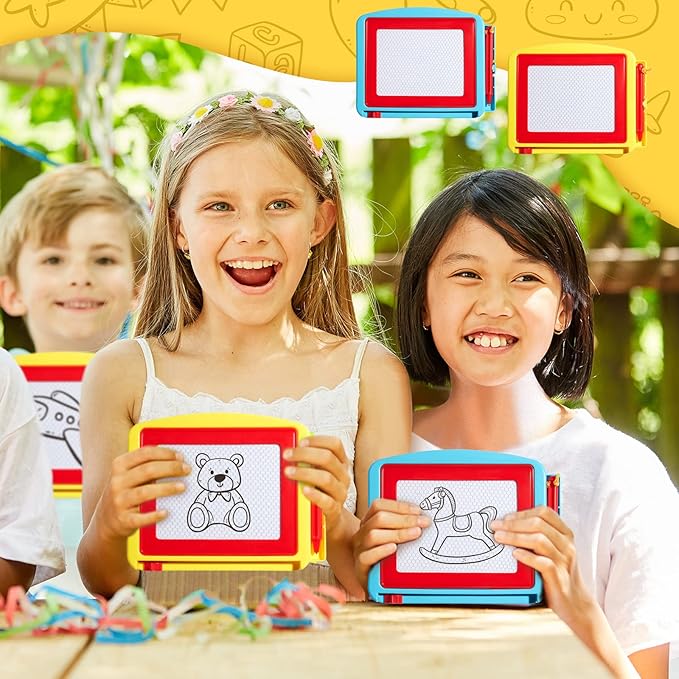 Tinlade 36 Pack Mini Magnetic Drawing Board for Kids, Erasable Mini Doodle Boards, Writing Sketch and Painting Pad Set, Small Magnetic Drawing Boards for Classroom Rewards Party Favors