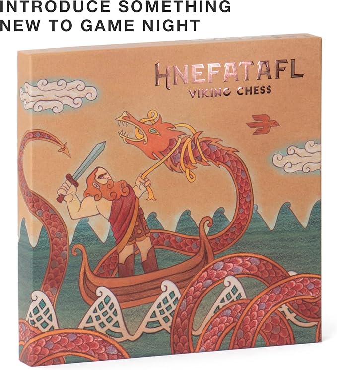 Hnefatafl Viking Chess Set - Authentic, Traditional Two-Player Strategy Board Game Classic - Historic European Tabletop Asymmetric War Game