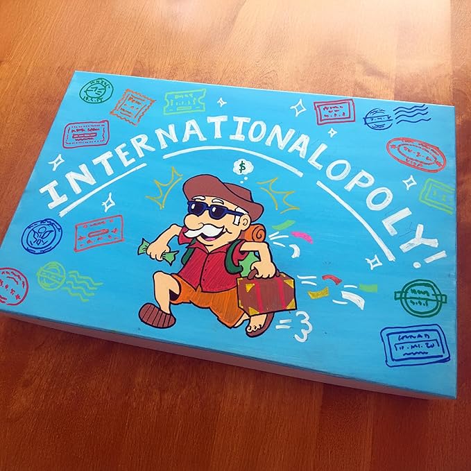 Create Your Own Opoly Board Game – Blank Game Board with Board Game Accessories, Blank Cards, Property Cards – Ideal for DIY Family Games, Creative Projects