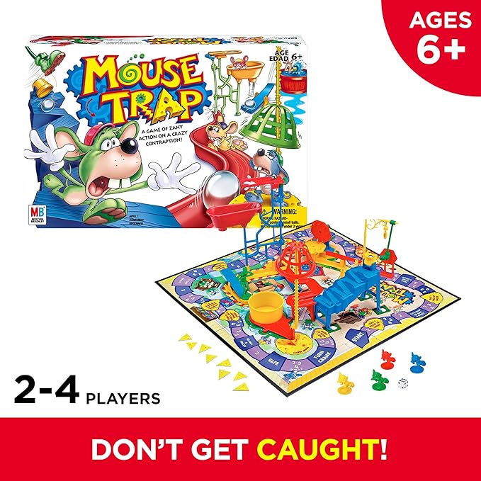 Hasbro Gaming Mouse Trap Kids Board Game, Family Board Games for Kids, Kids Games for 2-4 Players, Family Games, Kids Gifts, Ages 6 and Up (Amazon Exclusive)