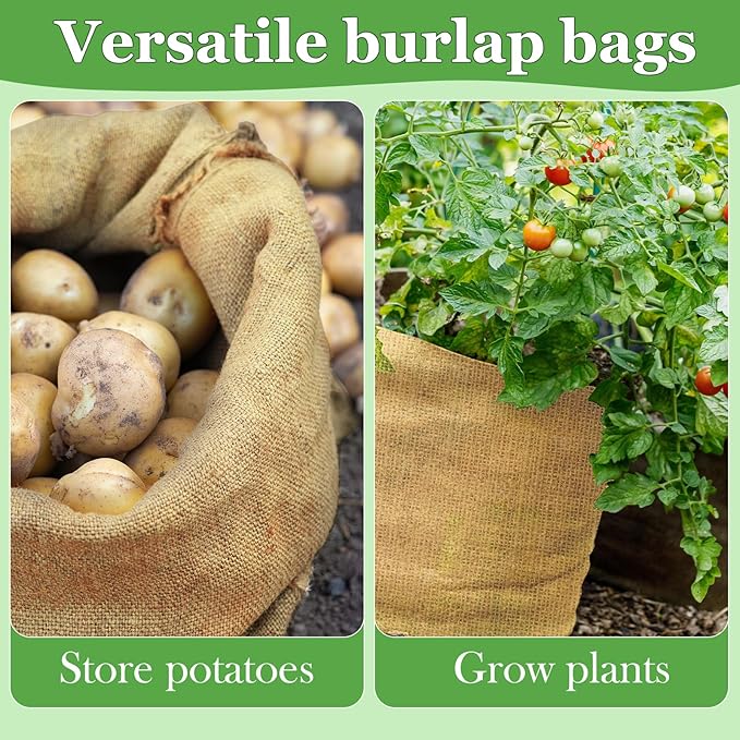 CWLAKON 6 Pack Large Burlap Potato Sack Race Bags for Kids Adults, Field Day Family Reunion 4th of July Easter Halloween Game, Outdoor Camping Picnic Birthday Party Outside Yard Lawn Carnival Games