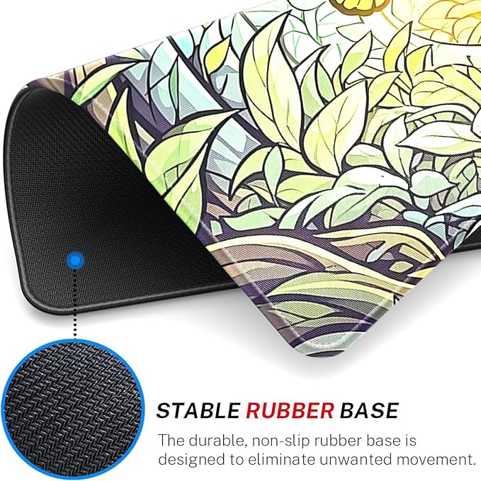 MTG Playmat- Stitched Edges Forest TCG Playmat-Non-Slip Landscape Play Mat Smooth Surface Rubber Base Board Game Mousepad 24x14 inches for Trading Card Game Playing with Storage Bags