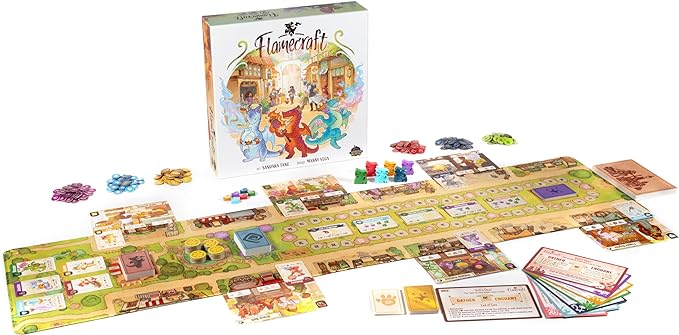 Flamecraft Board Game - Ignite The Ultimate Fantasy Adventure ! Strategy Game, Fun Family Game for Kids and Adults, Ages 10+, 1-5 Players, 60 Minute Playtime, Made by Lucky Duck Games