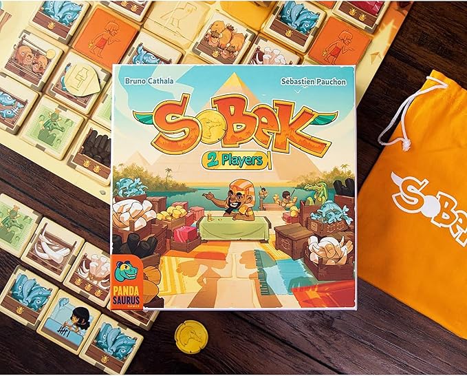Sobek 2 Players Board Game - Navigate the Bountiful Markets and Outwit Your Opponent! Strategy Game for Kids and Adults, Ages 10+, 2 Players, 20 Minute Playtime, Made by Pandasaurus Games