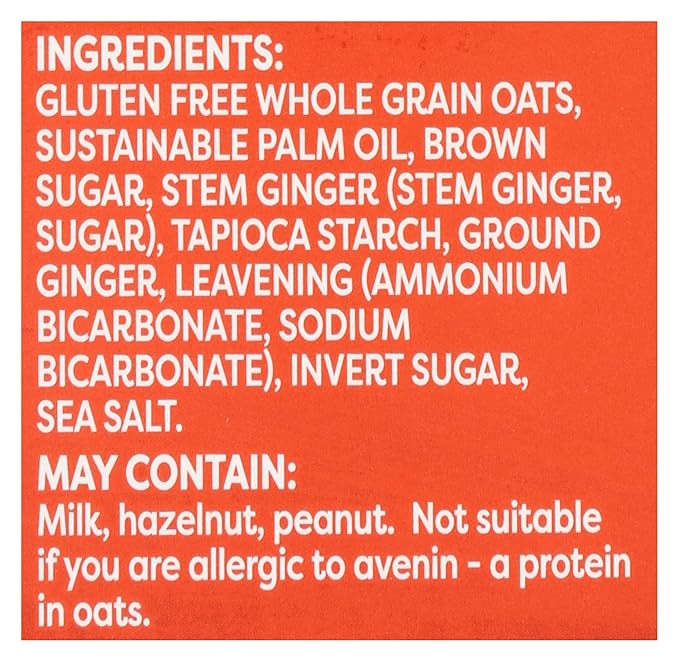 Nairn's Gluten-Free Stem Ginger Oat Grahams - Healthy, Tasty and Safe for Celiacs. Perfect On-the Go Snack .High Fiber, No Artificial Colors, Flavors, or Preservatives, 5.64oz