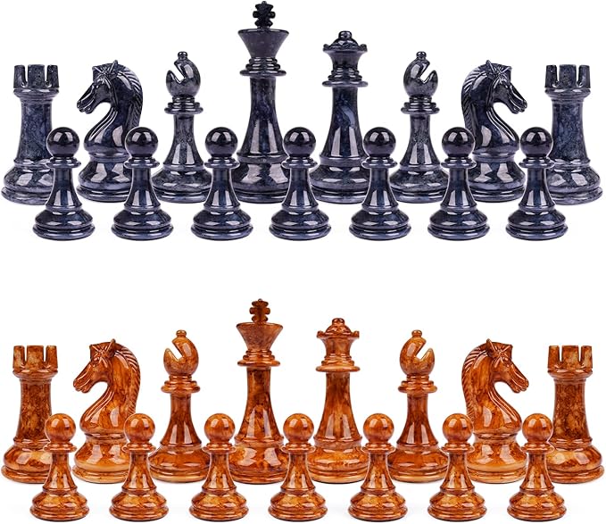 18.5" Large Chess Set for Adults with Zinc Alloy Heavy Chess Pieces Portable Folding Chess Board Travel Chess Set Board Game Gift – Staunton Chess Pieces