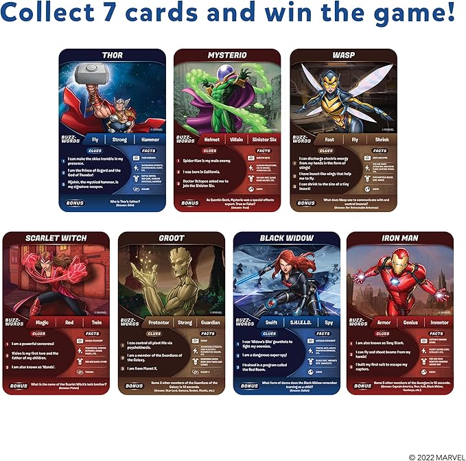 Skillmatics Guess in 10 Marvel, Perfect for Boys, Girls, Kids, Teens, Adults Who Love Card Games, Board Games, Toys, Avengers, Spiderman, Iron Man, Gifts for Ages 8, 9, 10 and Up
