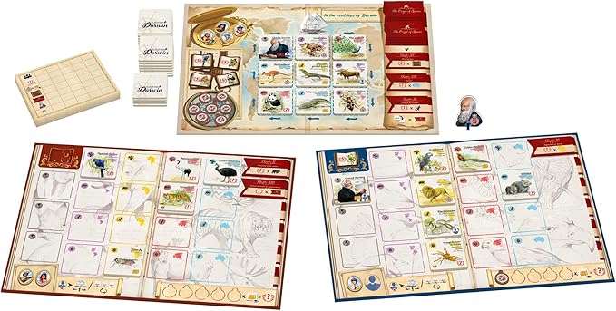 in The Footsteps of Darwin | Mensa Select Winner | Tile Laying Board Game | Ages 8+ | 2 to 5 Players | 30 Minutes