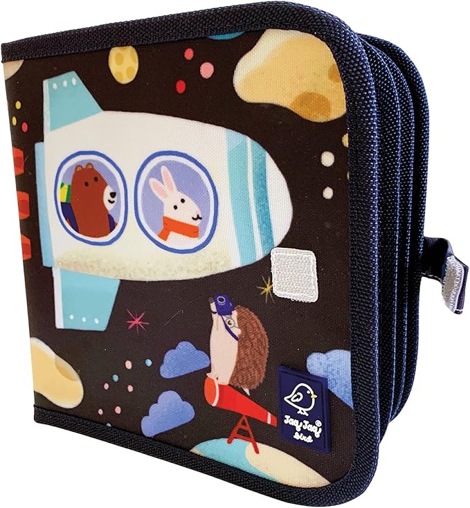 Jaq Jaq Bird Erasable Doodle Pad for Kids,Reusable Mess-Free Coloring and Toddlers Learning Toys-Chalkboard and Drawing Books-Includes 4 ButterSitx Chalks-SPA