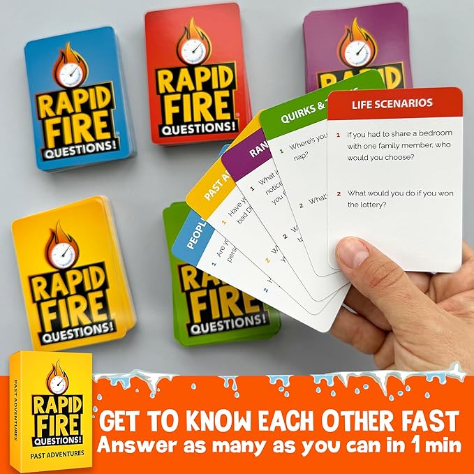 QUOKKA Icebreaker Cards with 500+ Questions - Adults Kids Family Conversation Cards Game - Break The Ice Family Game for Kids 8-12 - Perfect for Family or Adults Game Night I Premium Version