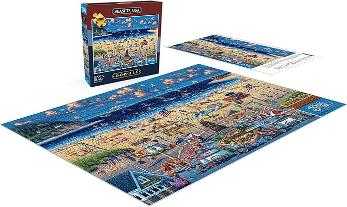 Buffalo Games - Eric Dowdle - Seaside, USA - 1000 Piece Jigsaw Puzzle for Adults - Challenging Puzzle Perfect for Game Nights - Finished Size is 26.75 x 19.75