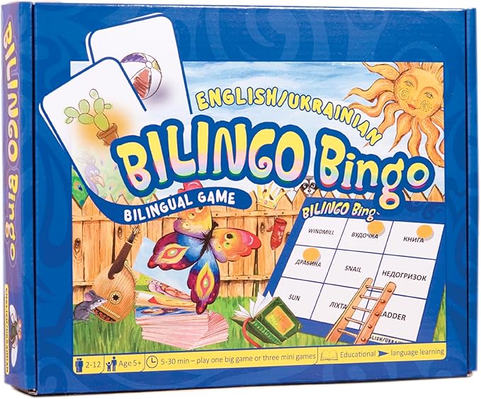 Bilingo Bingo - Bilingual Game English/Ukrainian by Terra Oris