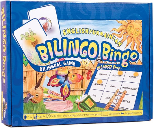 Bilingo Bingo - Bilingual Game English/Ukrainian by Terra Oris