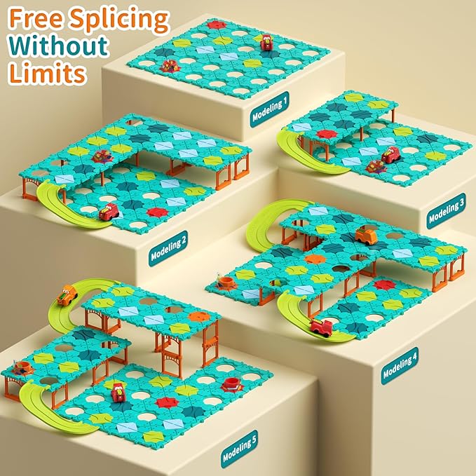 Puzzles for Kids Stem Kits Board Games, Automatic Toy Car Logic Maze Preschool Building Blocks for Boys Girls Ages 5 6 7 8 9 10 Birthday