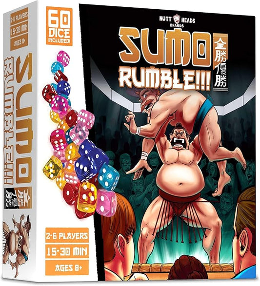 Sumo Rumble: Exciting Dice Game for Families | Simple & Fun Japanese Sumo Wrestling | Action-Packed Board Game | Great for Kids, Teens, and Adults | Perfect for Game Nights