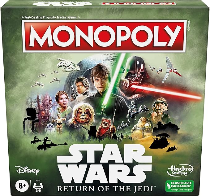Hasbro Gaming Monopoly: Star Wars Return of The Jedi Board Game for 2-6 Players, Inspired by Return of The Jedi Movie, Game for Families and Kids Ages 8+ (Amazon Exclusive)