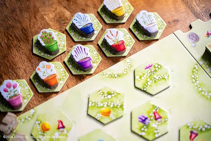 Gnome Hollow Board Game, Thematic Gnome and Garden Tile Laying & Worker Placement Strategy Game for All Ages, Beautiful Art and Game Design by Ammon Anderson, Ages 12+, 2-4 Players, 45+ Min Play Time