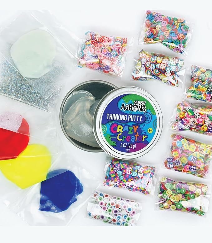 Crazy Aaron's Crazy Creator Thinking Putty Kit - Never Dries Out - Sensory Play - Creative Toy for Kids and Grown ups - Crazy Aaron’s Thinking Putty® - Made in The USA