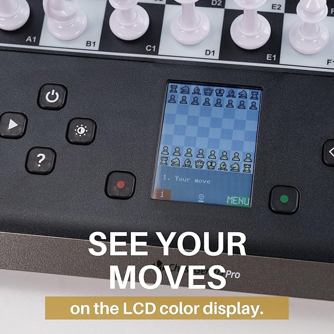 Millennium Electronic Chess Board Set - Beginner to Advanced Players - Interactive Strategy & Learning - Magnetic Pieces - 1-2 Player - Smart AI Chess Board - LCD Display