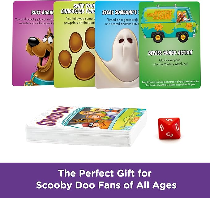 AQUARIUS Scooby-Doo Journey Board Game - Fun for Kids & Adults - Officially Licensed Scooby-Doo Merchandise & Collectibles (97018), Blue, White, Orange, for 96 months
