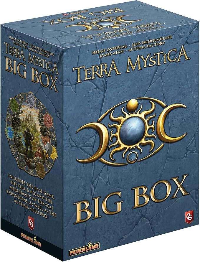 Terra Mystica: Big Box - Contains: Terra Mystica: Base Game, Fire & Ice Expansion, Merchants of The Seas Expansion by Automa Factory. Ages 14+, 1-5 Players, 30 Min Per Player